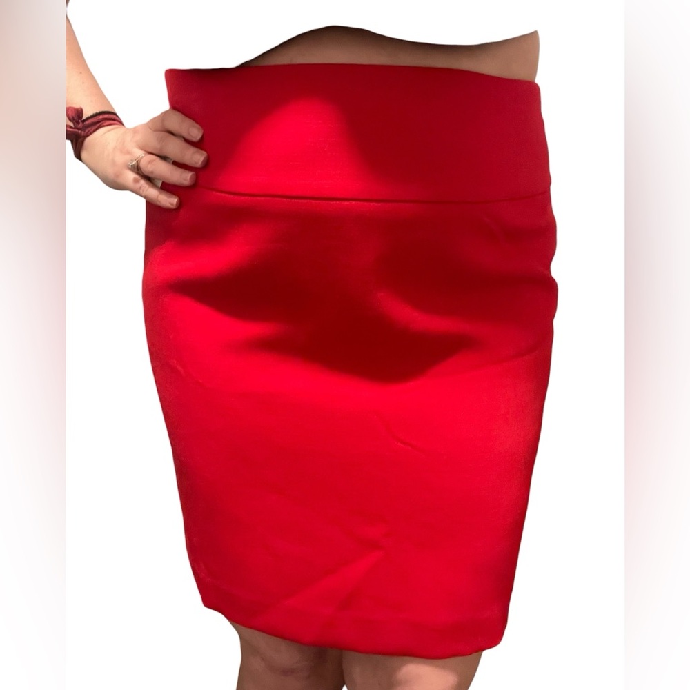 Tahari Arthur S. Levine Lipstick Red Pencil Skirt Zipper Closure Womens Size 16